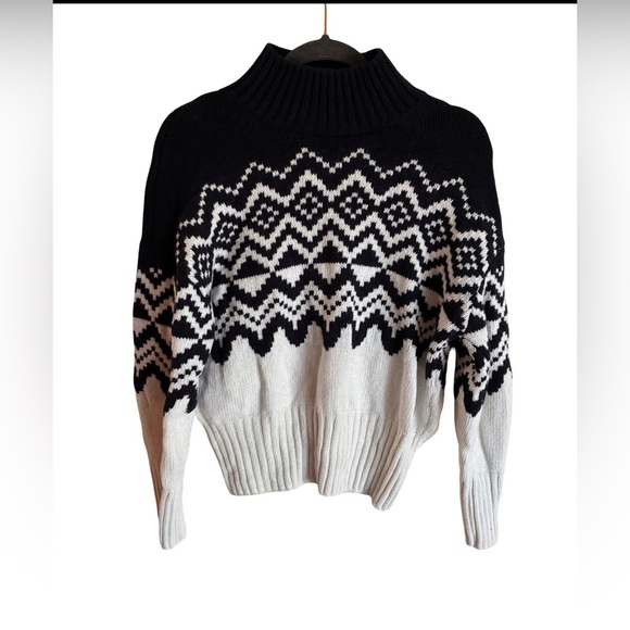 Barbour Gwyn Cotton & Wool Blend SweaterNavy and White